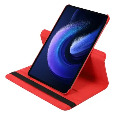 Red 11-RGB Rotating Leather Tablet Case