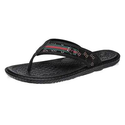 Flip-Flops Men's Genuine Leather 2023 New Summer Outer Wear Beach Sandals Non-Slip Trendyy Sandals Popular Men's Slippers