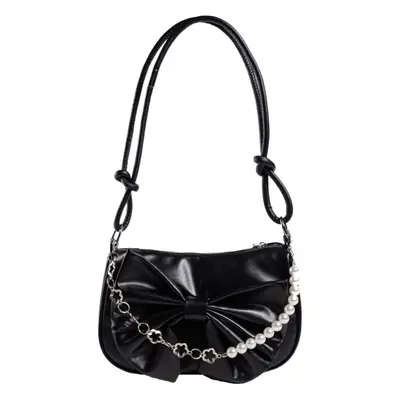 Pink Pearl Bow Shoulder Bag for Women