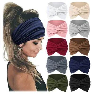 Women's Elastic Sports Hair Band Multi Color Wide Fit