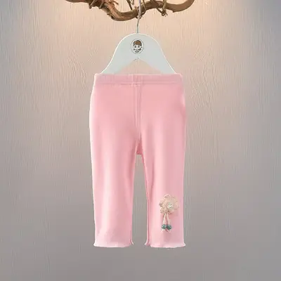 Pink Capri Pants for Girls Summer Casual Leggings