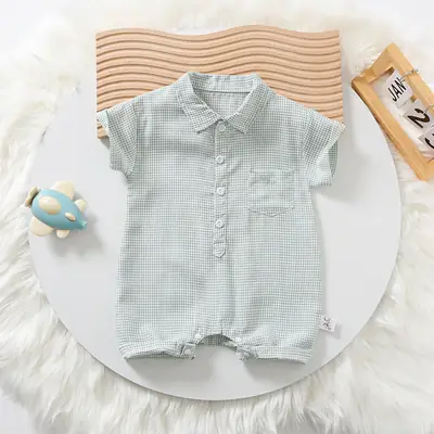 Baby Polo Shirt Short Sleeve Cotton Light Green