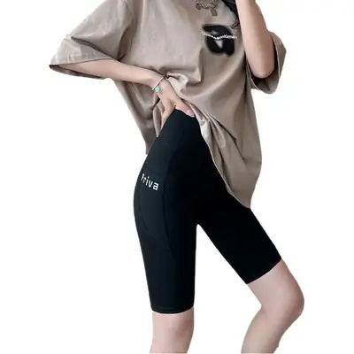 Women's Side Flap Pocket Pants Shark Pants Slimming Summer