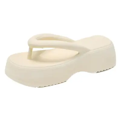 Women Thick White EVA Flip Flops Summer Sandals