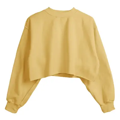 Women's Velvet Crossbody Sweatshirt Yellow