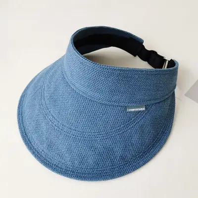 Women's Foldable Denim Sun Hat Blue Backed Shade