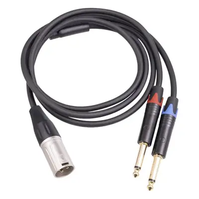 Dual 6.35mm XLR Male Mixer Cable 1/4 Turn