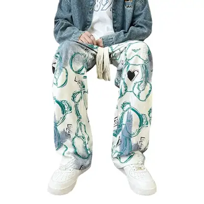 2023 New Heavy New Bear Printed Pants for Men