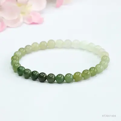 Guan Yu Jade Bracelet Clear Water Gradient Green