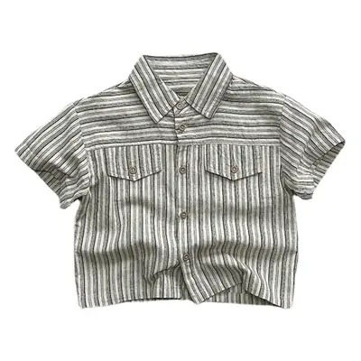 Boys Striped Cotton T-Shirt Summer New Style