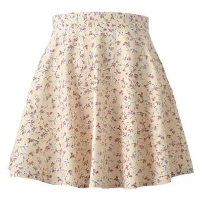 Red Polka Dot High Waist Chiffon Skirt for Women