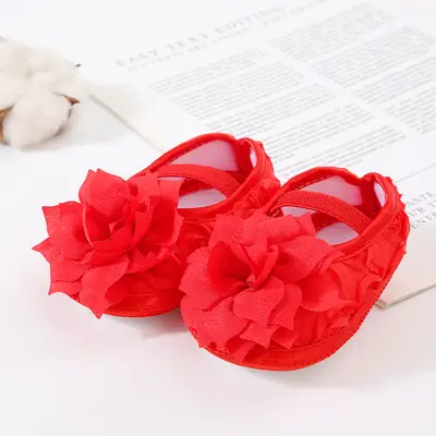 Korean version of flower newborn baby shoes soft bottom beautiful female baby princess shoes 3-5-8 NS toddler shoes dress shoes