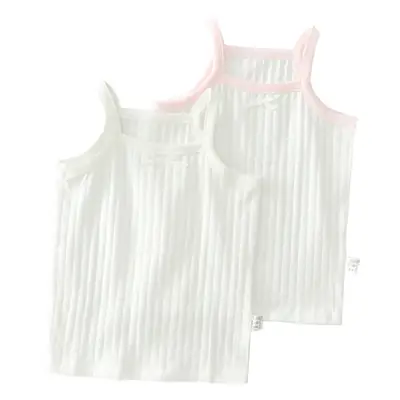 White Boneless Sleeveless Camisole 2 Pcs Set