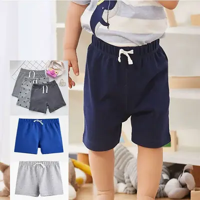 Summer Cotton Star Print Shorts for Kids Men