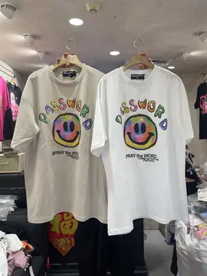 Women Korean Style Cotton T-Shirt White Loose Round Neck 23086