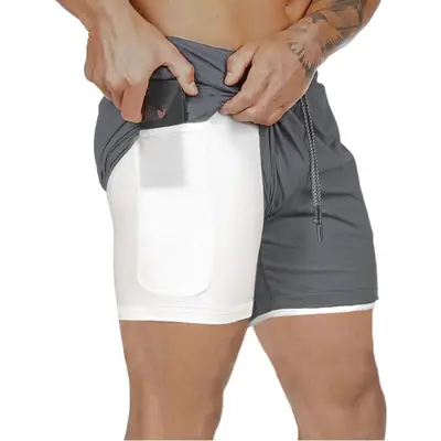 Men Crossbody Beach Pants Mesh Sports Fitness Large