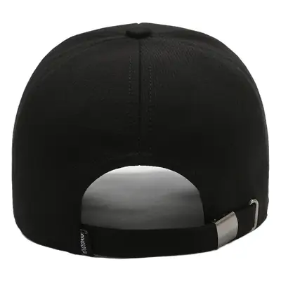 Men's Black Embroidered Baseball Cap with Duck Tongue Design
