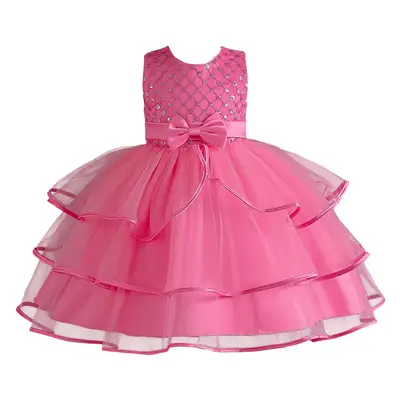 Girls Fluffy Mesh Princess Dress for Wedding Show