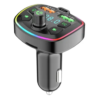 Bluetooth Car Charger with Digital Display & Ambient Light