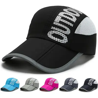 Gray Embroidered Sun Hat for Men