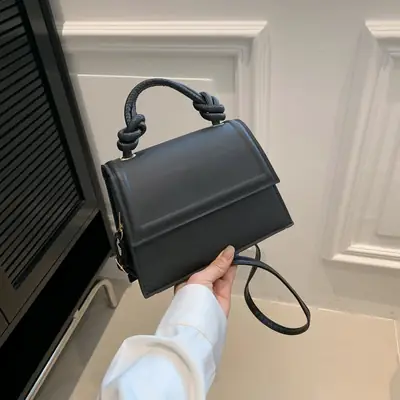 White Knotted Shoulder Crossbody Bag for Women