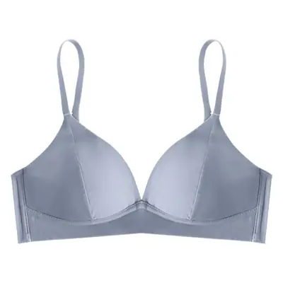 Summer Thin Breathable Ice Silk French Triangle Cup Seamless Bra Without Rims Push-Up Comfortable Student Girl Underwear