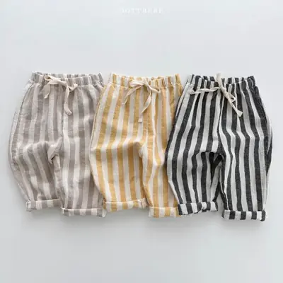Korean Style Striped Shorts for Men Women Summer Casual