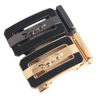 Hongsheng Men's Black Croc Buckle Belt Fastener