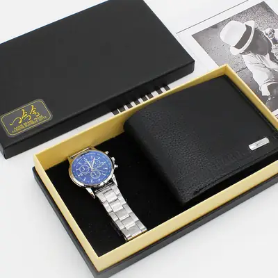 New Men's Business Watch with Wallet Set