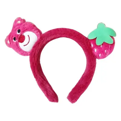 Pink Bear Hairband with Face Wash & Mobile Holder