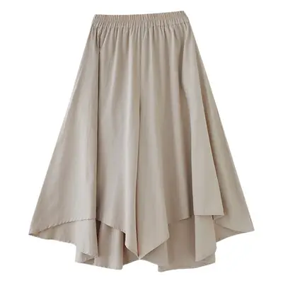 Women Wide Leg Culottes Black 2025 Summer