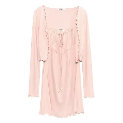 White Slim Fit Two-Piece Nightwear Set for Women