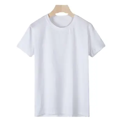 Children's White Cotton T-Shirt Short Sleeve Boys Girls