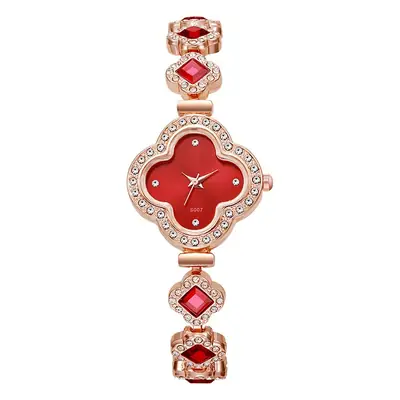 Women's Four-Leaf Clover Quartz Watch Rose Gold