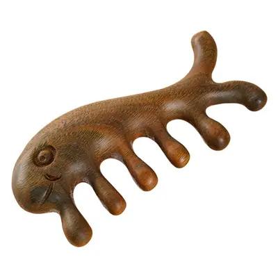 Green Sandalwood Hair Comb for Teeth and Periocular Massage