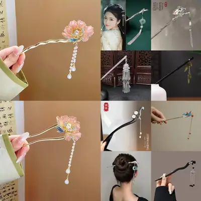 Lotus Drop Glaze Hairpin for Daily Updo