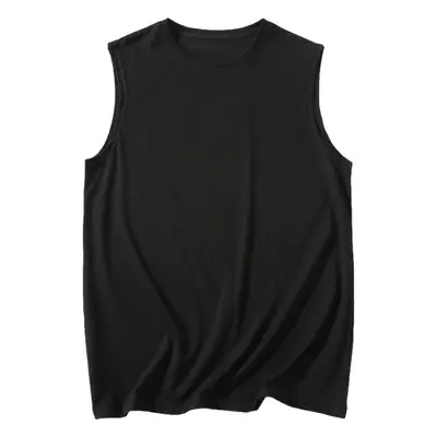 Men Sleeveless Cotton Vest Dark Green 2026