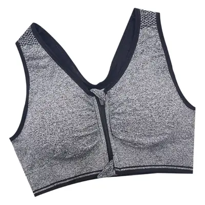 Front Zipper Sports Bra for Women Shockproof Breathable Running Vest Yoga Sports Bra