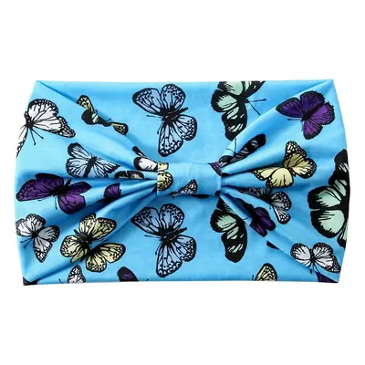 European American Butterfly Printed Wide Brim Hair Band