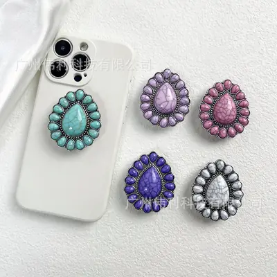 Luxury Crystal Flower Mobile Phone Stand