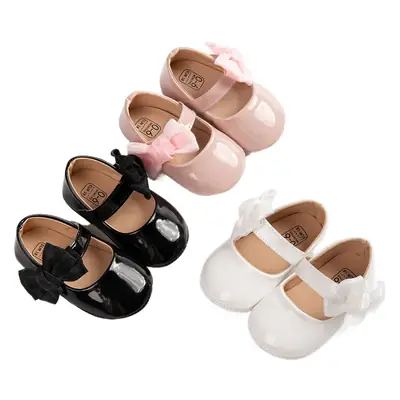 Cross-border Explosions 0-1 Years Old Baby Toddler Shoes Soft Bottom Baby Shoes British Leather Shoes All-match Princess Shoes Children's Shoes