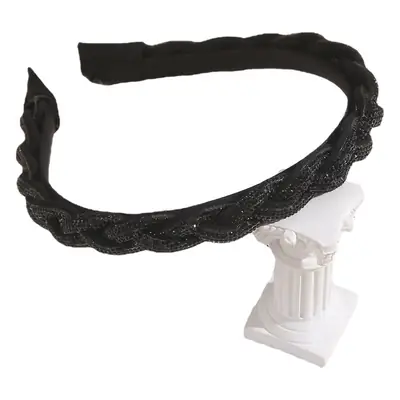 Sparkling Diamond Cross Headband Black