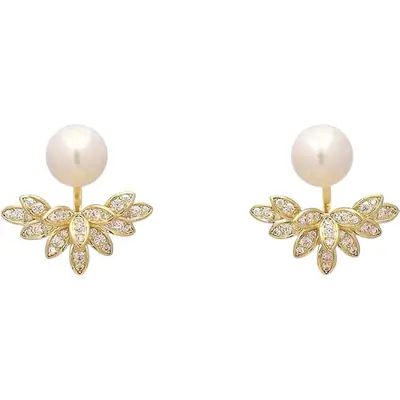S925 Silver Petal Pearl Earrings 2023 New Light