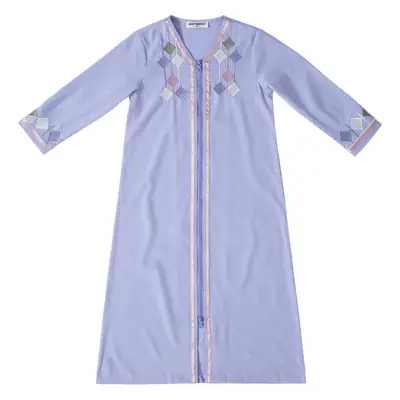 Embrroided Girls Dress Light Purple Long Sleeve