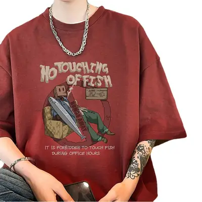 Men Black Graphic T-Shirt Loose Fit Summer Wear