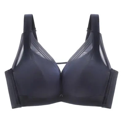 Anti-sagging Steel Ring Smoothed Surface Seamless Latex Underwear Women's Thin Large Chest Shrunken Large Size Chubby Women's Bra