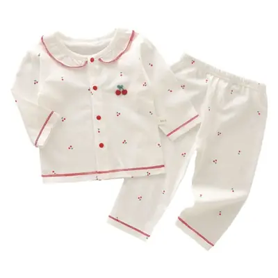 Baby Summer Clothes Baby Girl's Two-Piece Air-Conditioned Clothing Category A Pure Cotton Pajamas Neonatal Underwear suit Thin