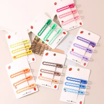 Candy Color Wave Hair Clips Set of 3