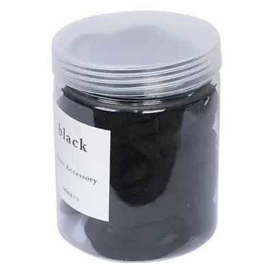 Black Rubber Hair Rope 50 Pcs Gradient Seamless