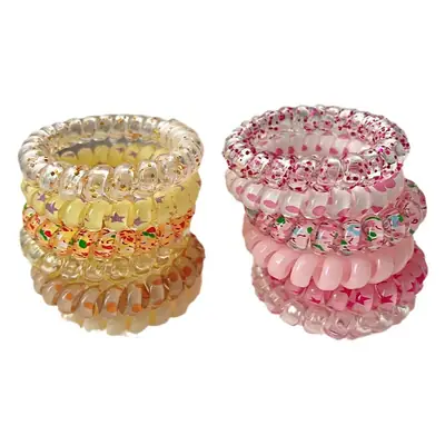 Summer Green Ball Hair Rope for Girls High Elastic